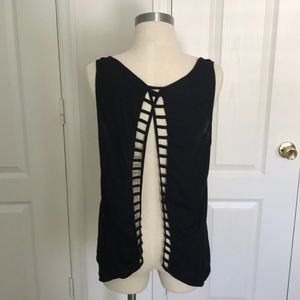 UO Open Back Black Tank